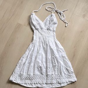 White knit summer dress